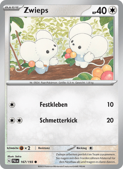 Zwieps 167/193 Entwicklungen in Paldea Pokémon Karte