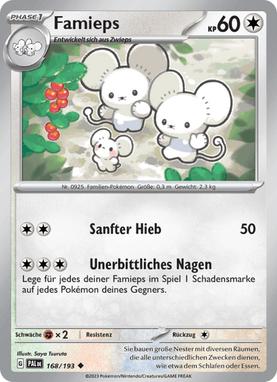 Famieps 168/193 Entwicklungen in Paldea Pokémon Karte