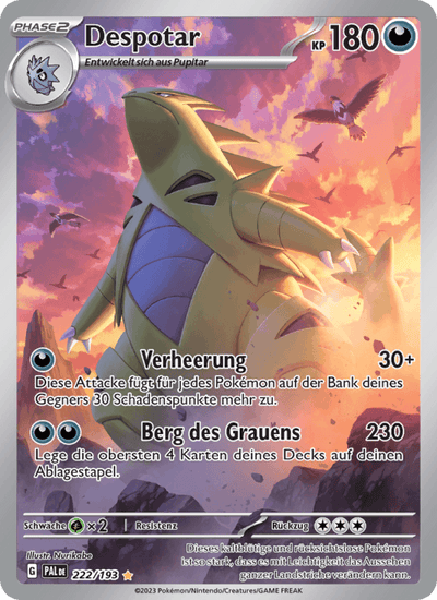 Despotar 222/193 Entwicklungen in Paldea Pokémon Karte