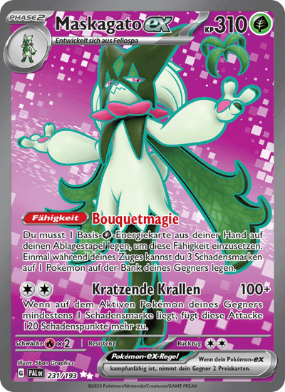 Maskagato-ex 231/193 Entwicklungen in Paldea Pokémon Karte