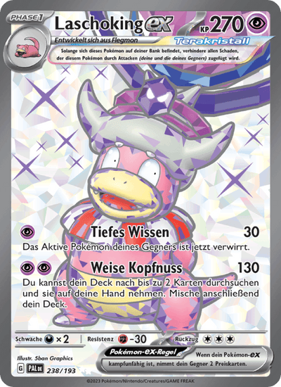 Laschoking-ex 238/193 Entwicklungen in Paldea Pokémon Karte