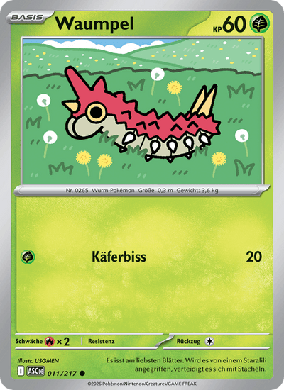 Waumpel 011/217 Erhabene Helden Pokémon Karte