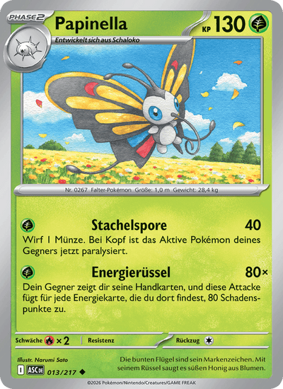 Papinella 013/217 Erhabene Helden Pokémon Karte