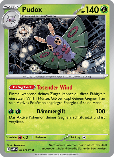 Pudox 015/217 Erhabene Helden Pokémon Karte
