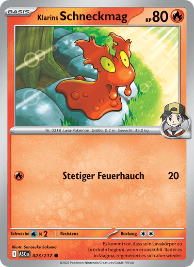 Klarins Schneckmag 023/217 Erhabene Helden Pokémon Karte