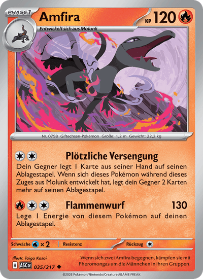 Amfira 035/217 Erhabene Helden Pokémon Karte