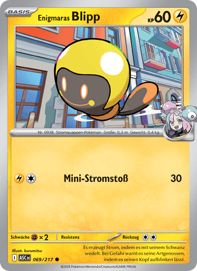 Enigmaras Blipp 069/217 Erhabene Helden Pokémon Karte