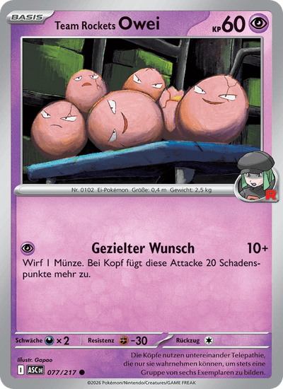 Team Rockets Owei 077/217 Erhabene Helden Pokémon Karte