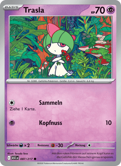 Trasla 087/217 Erhabene Helden Pokémon Karte