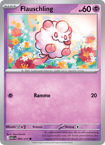 Flauschling 093/217 Erhabene Helden Pokémon Karte