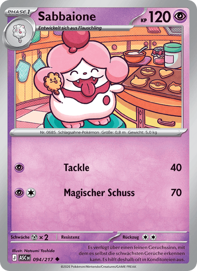 Sabbaione 094/217 Erhabene Helden Pokémon Karte
