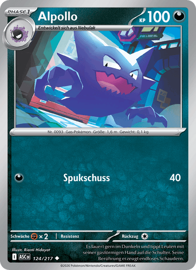 Alpollo 124/217 Erhabene Helden Pokémon Karte