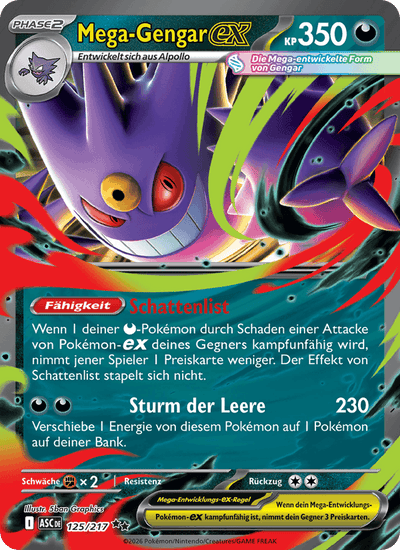 Mega-Gengar-ex 125/217 Erhabene Helden Pokémon Karte