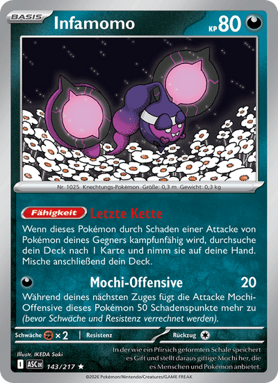 Infamomo 143/217 Erhabene Helden Pokémon Karte
