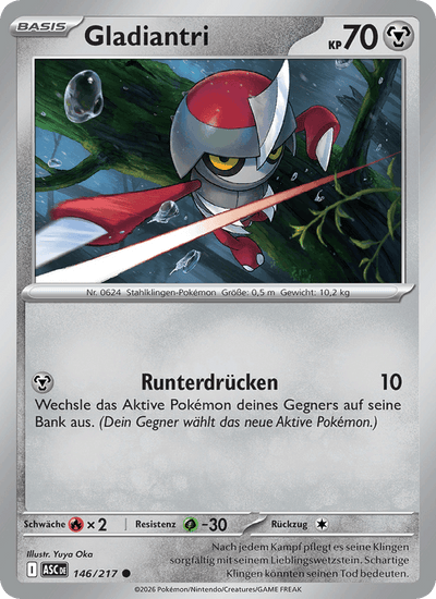 Gladiantri 146/217 Erhabene Helden Pokémon Karte