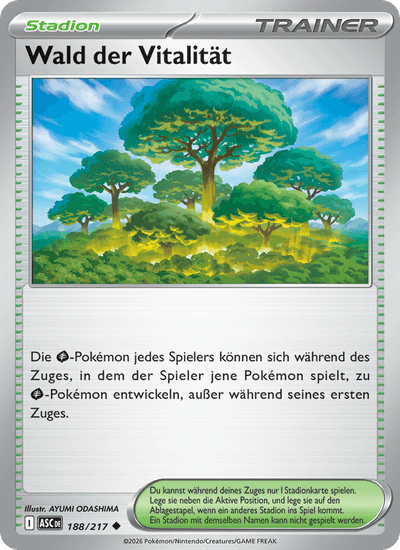 Wald der Vitalität 188/217 Erhabene Helden Pokémon Karte