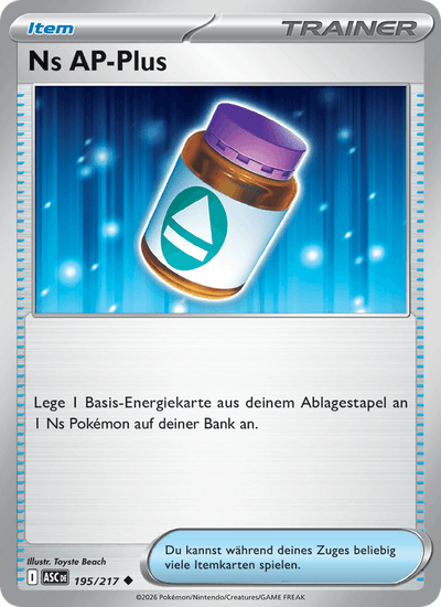 Ns AP-Plus 195/217 Erhabene Helden Pokémon Karte