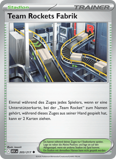 Team Rockets Fabrik 203/217 Erhabene Helden Pokémon Karte