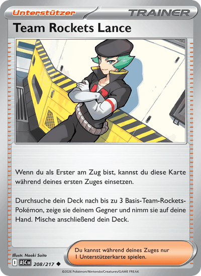 Team Rockets Lance 208/217 Erhabene Helden Pokémon Karte