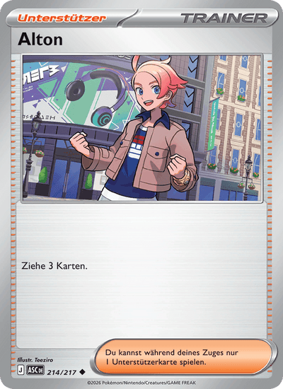 Alton 214/217 Erhabene Helden Pokémon Karte