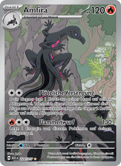 Amfira 224/217 Erhabene Helden Pokémon Karte
