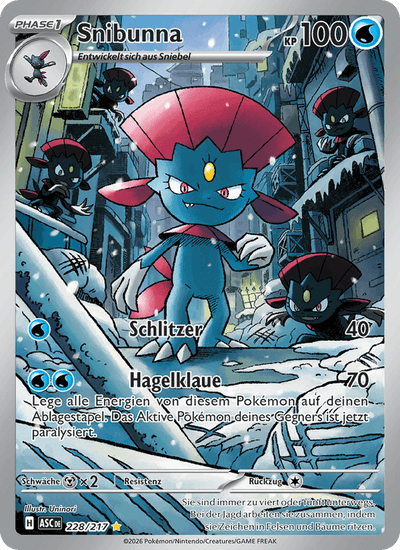 Snibunna 228/217 Erhabene Helden Pokémon Karte