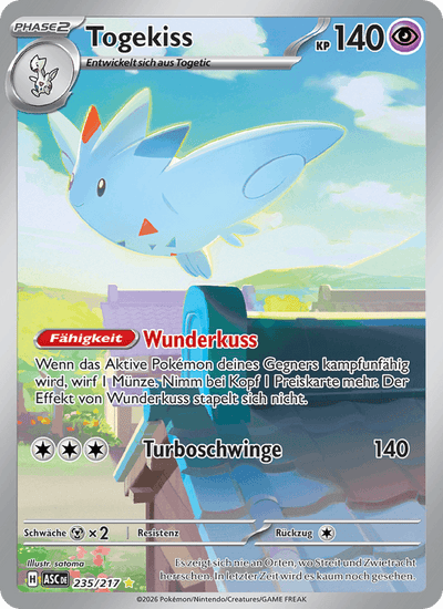 Togekiss 235/217 Erhabene Helden Pokémon Karte