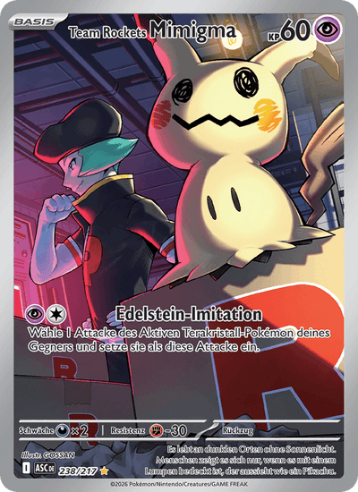 Team Rockets Mimigma 238/217 Erhabene Helden Pokémon Karte