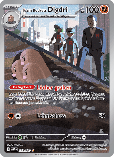 Team Rockets Digdri 239/217 Erhabene Helden Pokémon Karte