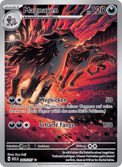 Magnayen 243/217 Erhabene Helden Pokémon Karte