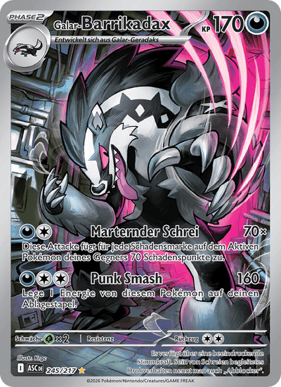 Galar-Barrikadax 245/217 Erhabene Helden Pokémon Karte