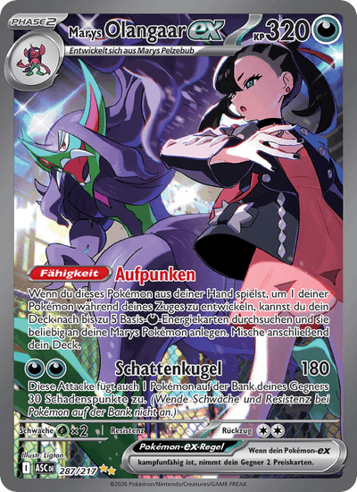 Marys Olangaar-ex 287/217 Erhabene Helden Pokémon Karte