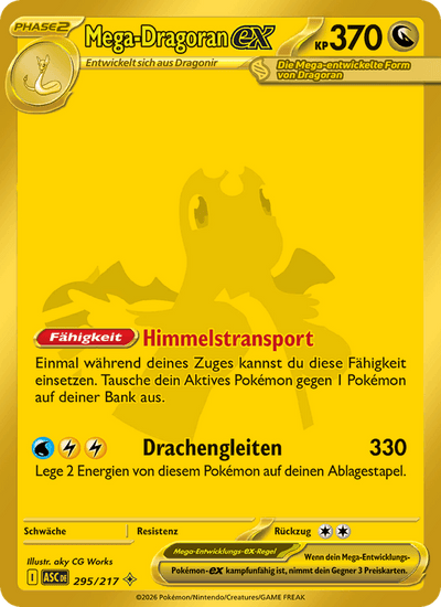 Mega-Dragoran-ex 295/217 Erhabene Helden Pokémon Karte