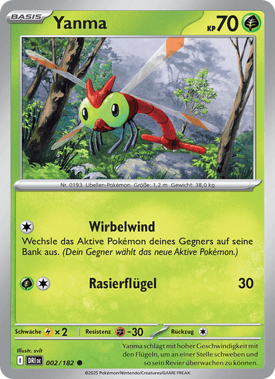 Yanma 002/182 Ewige Rivalen Pokémon Karte