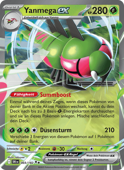 Yanmega-ex 003/182 Ewige Rivalen Pokémon Karte