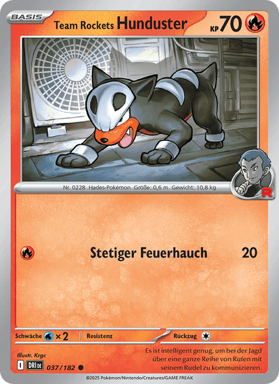 Team Rockets Hunduster 037/182 Ewige Rivalen Pokémon Karte