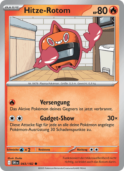Hitze-Rotom 043/182 Ewige Rivalen Pokémon Karte
