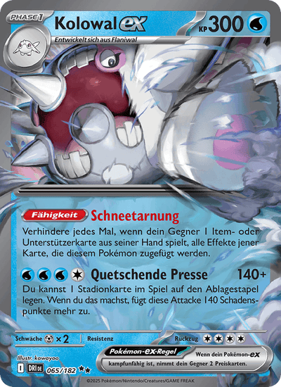 Kolowal-ex 065/182 Ewige Rivalen Pokémon Karte