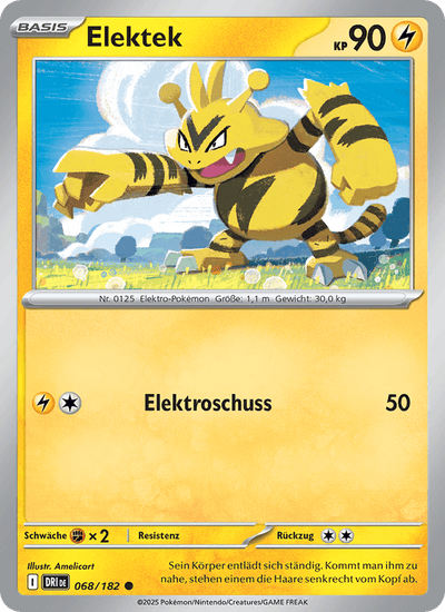Elektek 068/182 Ewige Rivalen Pokémon Karte