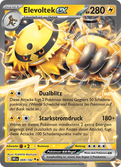 Elevoltek-ex 069/182 Ewige Rivalen Pokémon Karte