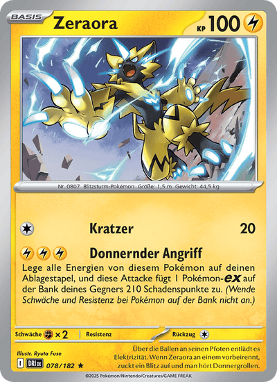 Zeraora 078/182 Ewige Rivalen Pokémon Karte