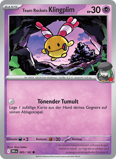 Team Rockets Klingplim 085/182 Ewige Rivalen Pokémon Karte