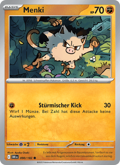 Menki 090/182 Ewige Rivalen Pokémon Karte