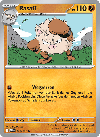 Rasaff 091/182 Ewige Rivalen Pokémon Karte