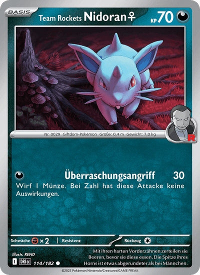 Team Rockets Nidoran♀ 114/182 Ewige Rivalen Pokémon Karte