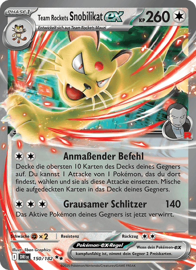 Team Rockets Snobilikat-ex 150/182 Ewige Rivalen Pokémon Karte