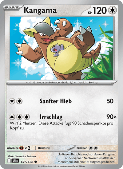 Kangama 151/182 Ewige Rivalen Pokémon Karte