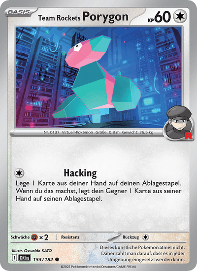Team Rockets Porygon 153/182 Ewige Rivalen Pokémon Karte