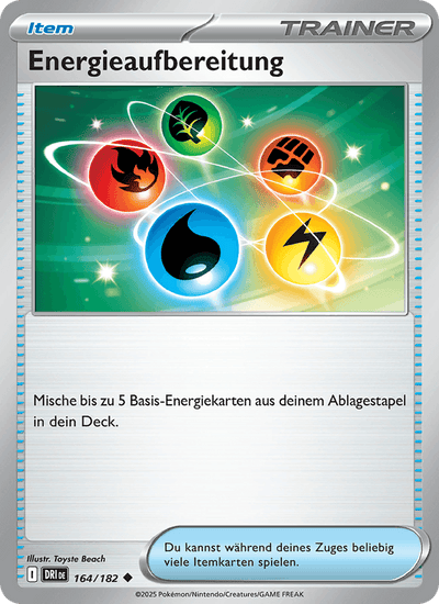 Energieaufbereitung 164/182 Ewige Rivalen Pokémon Karte