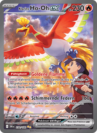 Klarins Ho-Oh-ex 230/182 Ewige Rivalen Pokémon Karte
